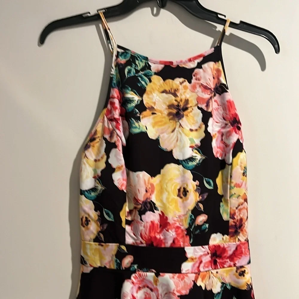 Speechless black pink yellow white floral dress. Size 13. - Picture 2 of 6